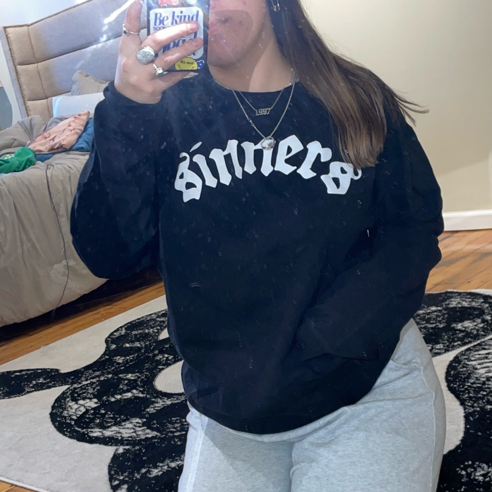 Graphic Oversized Crewneck Sweatshirt